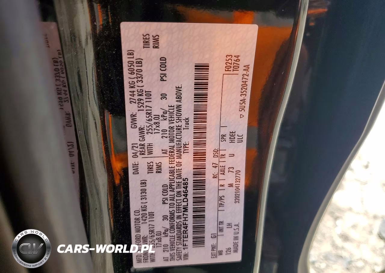 2021 Ford Ranger Xl VIN:1FTER4FH7MLD46485 - 12