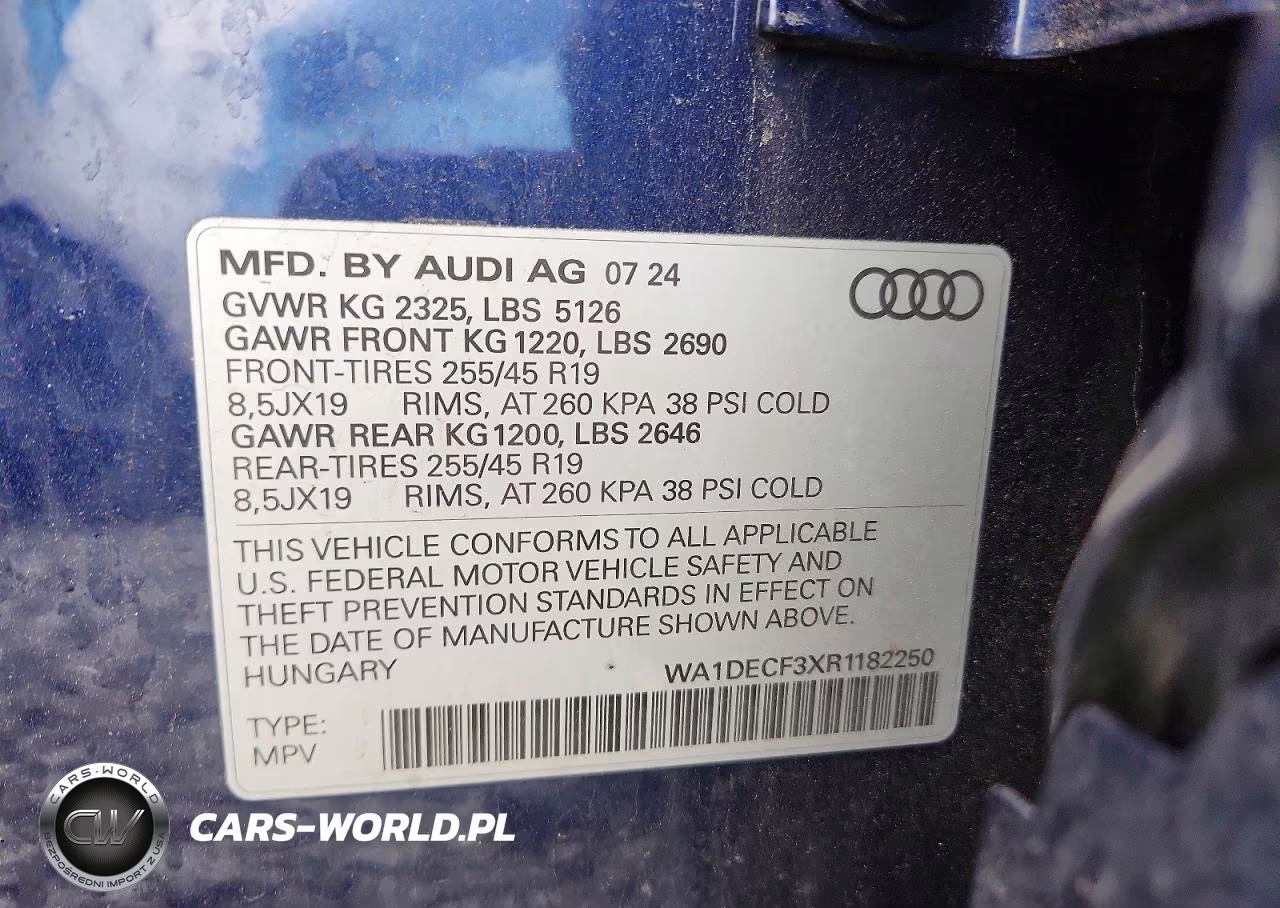 2024 Audi Q3 Premium S Line 45 VIN:WA1DECF3XR1182250 - 12
