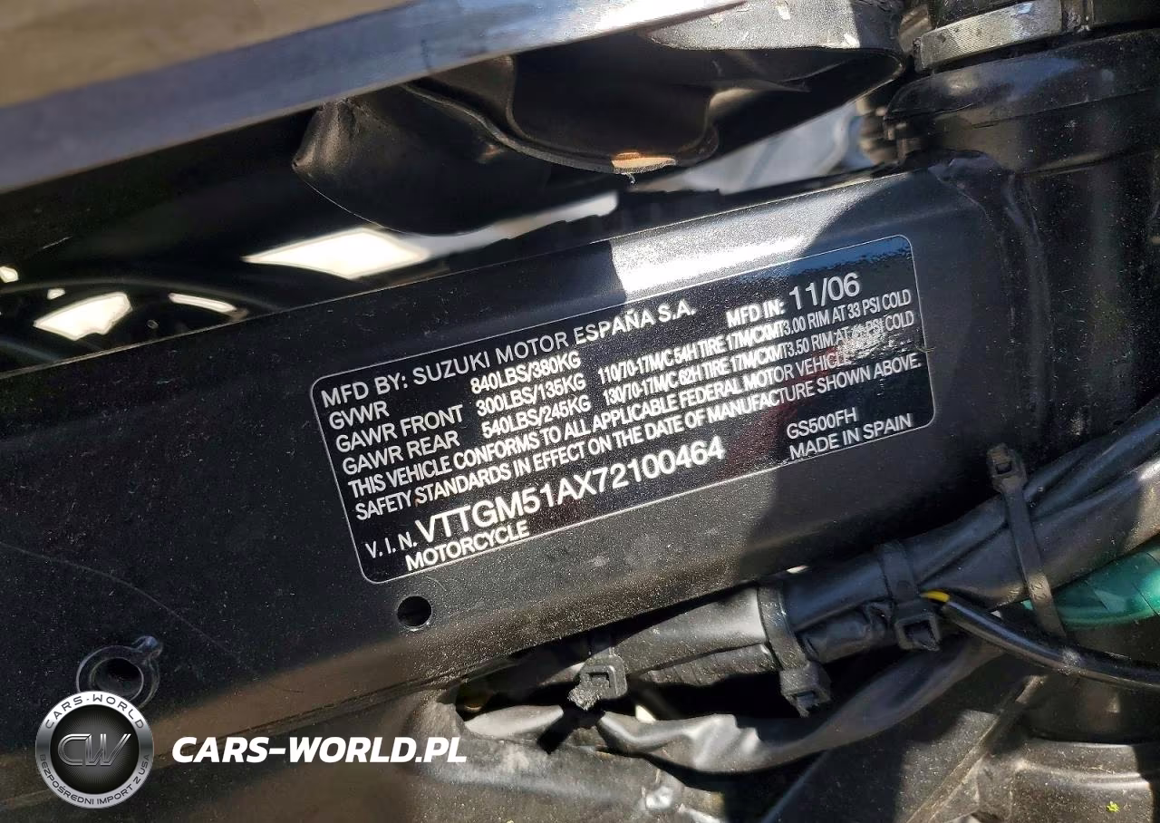 2007 Suzuki Gs500 VIN:VTTGM51AX72100464 - 9