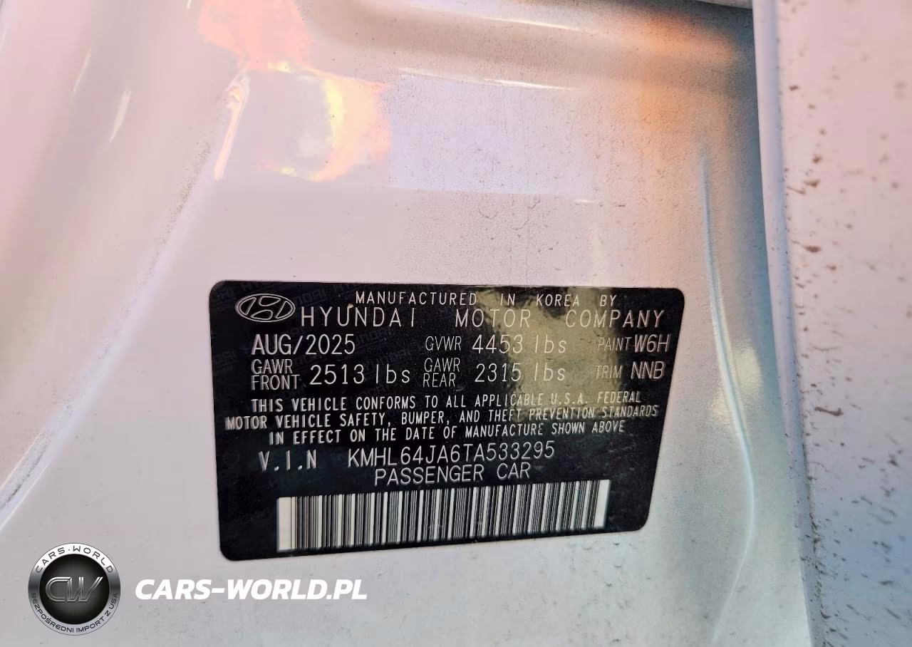 2026 Hyundai Sonata Sel Sport VIN:KMHL64JA6TA533295 - 13