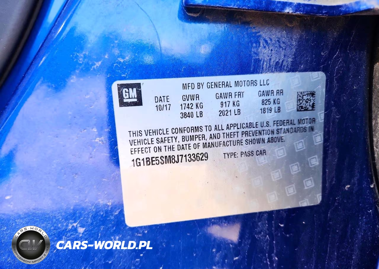 2018 Chevrolet Cruze Lt VIN:1G1BE5SM8J7133629 - 12