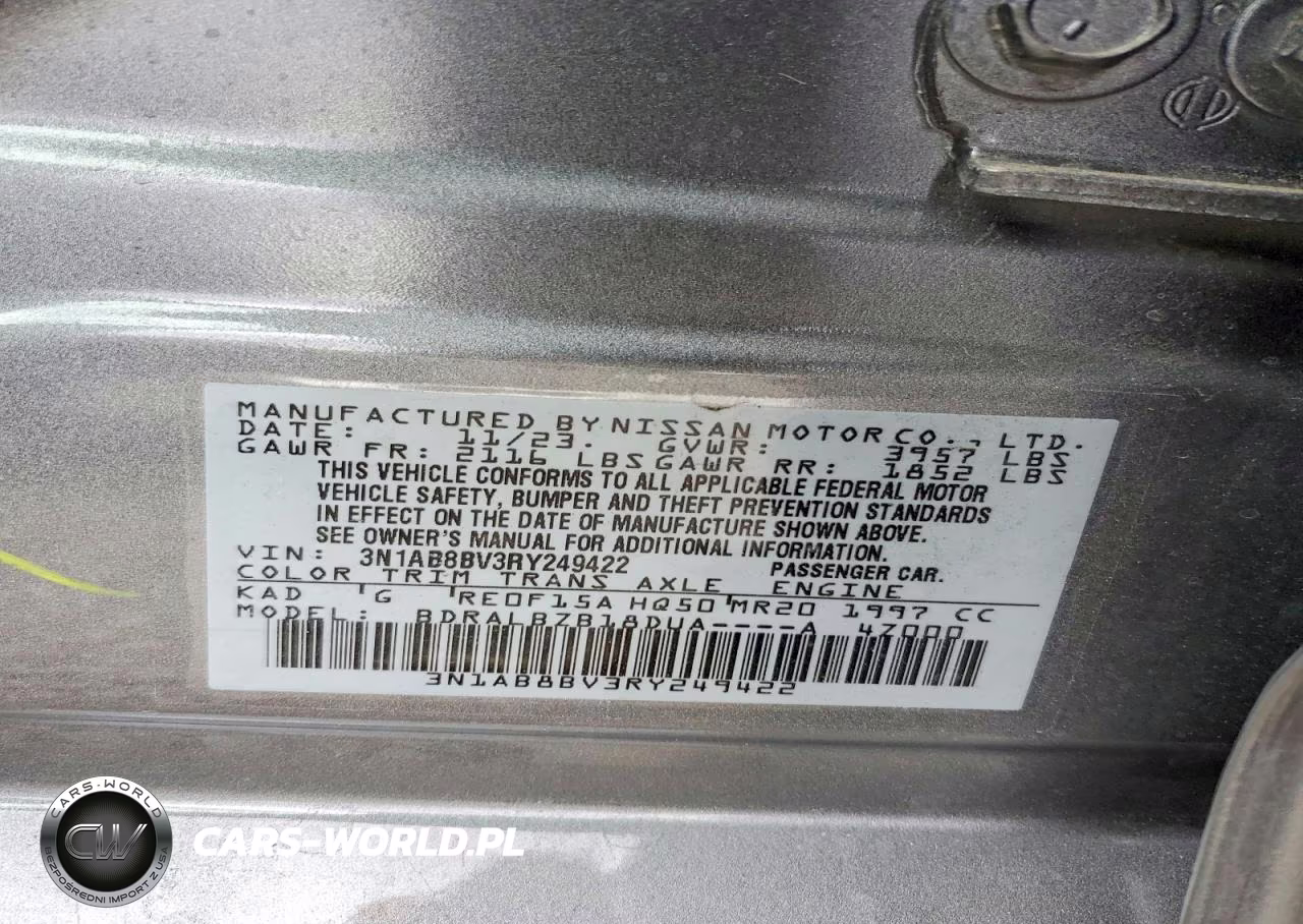 2024 Nissan Sentra S VIN:3N1AB8BV3RY249422 - 13
