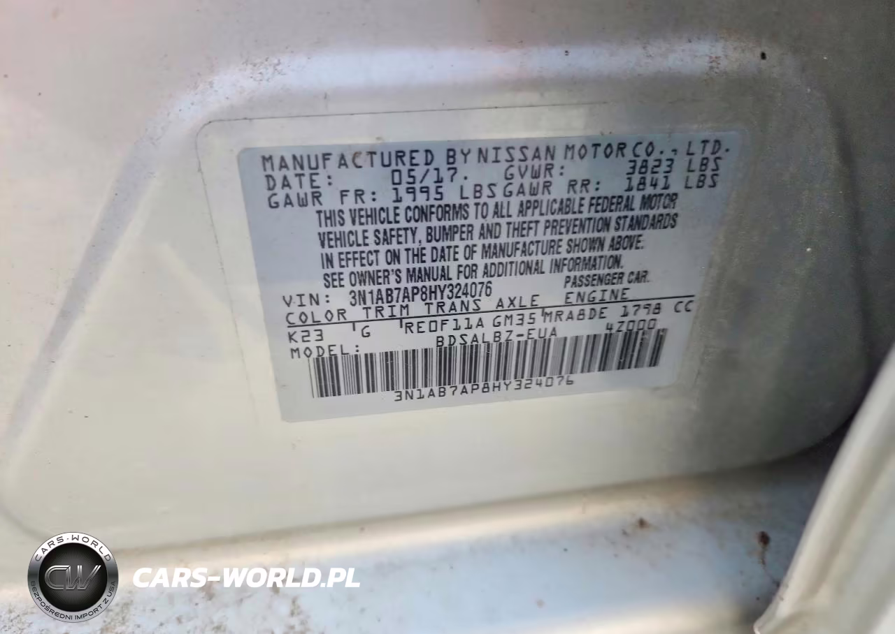 2017 Nissan Sentra VIN:3N1AB7AP8HY324076 - 12