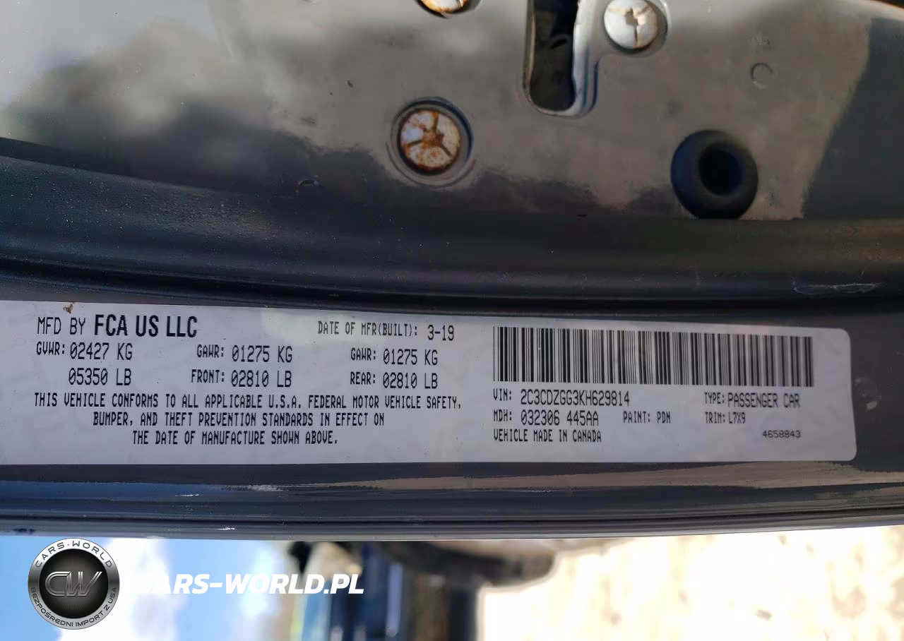 2019 Dodge Challenger Sxt VIN:2C3CDZGG3KH629814 - 12
