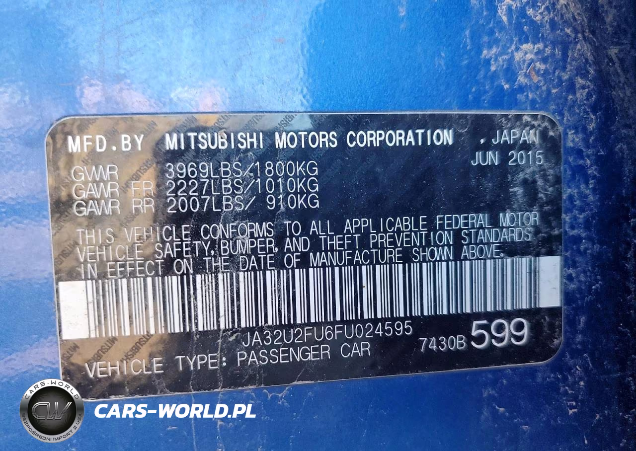 2015 Mitsubishi Lancer Es VIN:JA32U2FU6FU024595 - 13