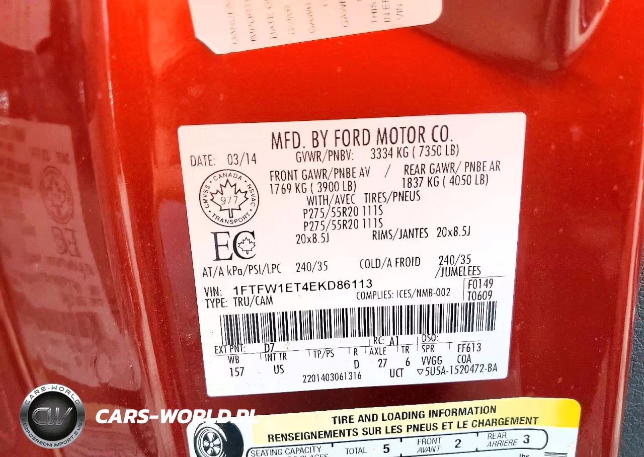 2014 Ford F150 Supercrew VIN:1FTFW1ET4EKD86113 - 12