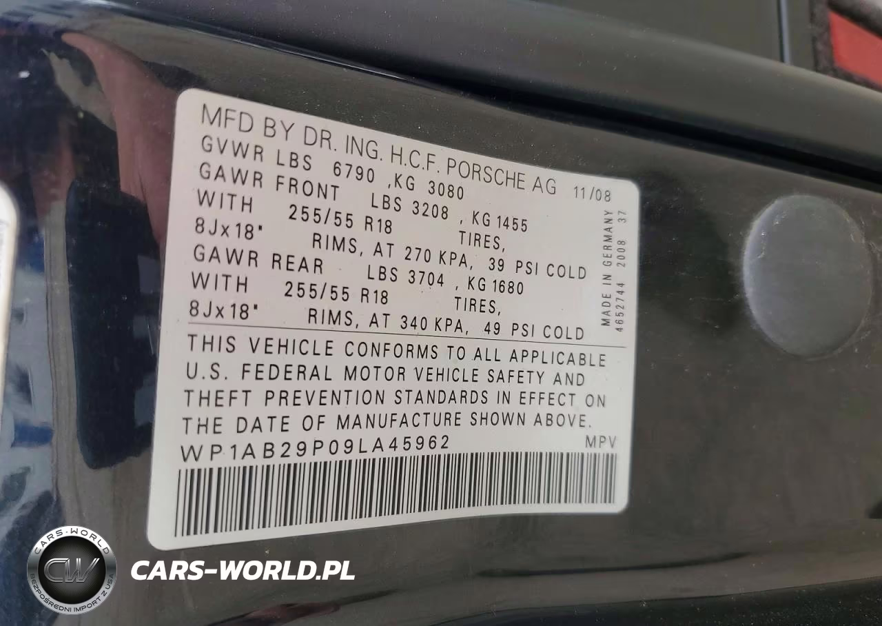2009 Porsche Cayenne S VIN:WP1AB29P09LA45962 - 13