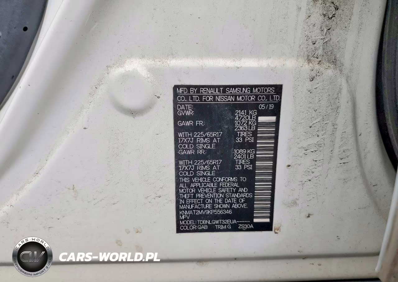 2019 Nissan Rogue Sv VIN:KNMAT2MV9KP556346 - 14