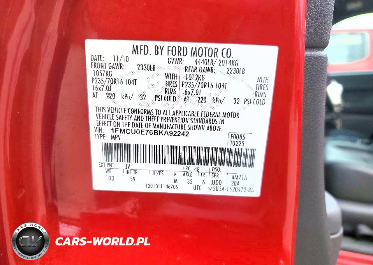 2011 Ford Escape Limited VIN:1FMCU0E76BKA92242 - 13