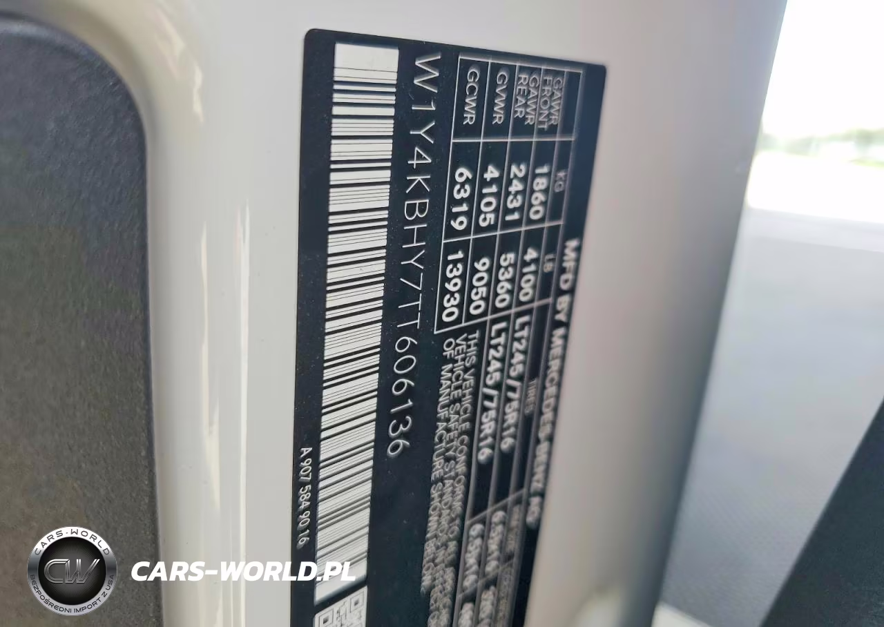 2026 Mercedes Benz Sprinter 2500 Delivery Van VIN:W1Y4KBHY7TT606136 - 13