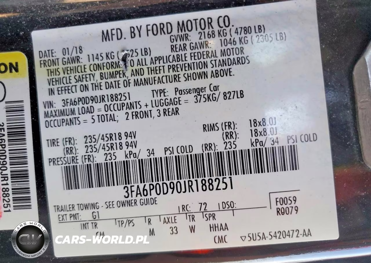 2018 Ford Fusion Titanium VIN:3FA6P0D90JR188251 - 13