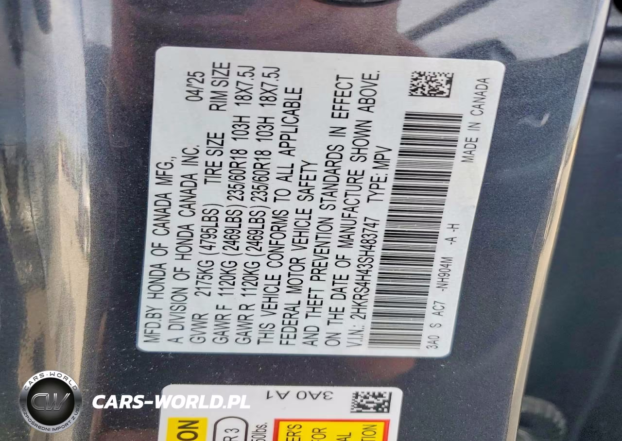 2025 Honda Cr-V Ex VIN:2HKRS4H43SH483747 - 14