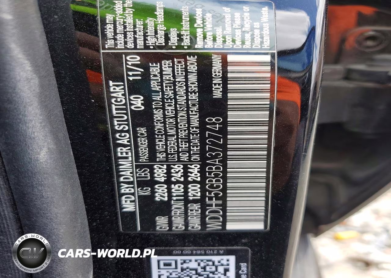 2011 Mercedes-Benz E 350 VIN:WDDHF5GB5BA372748 - 12