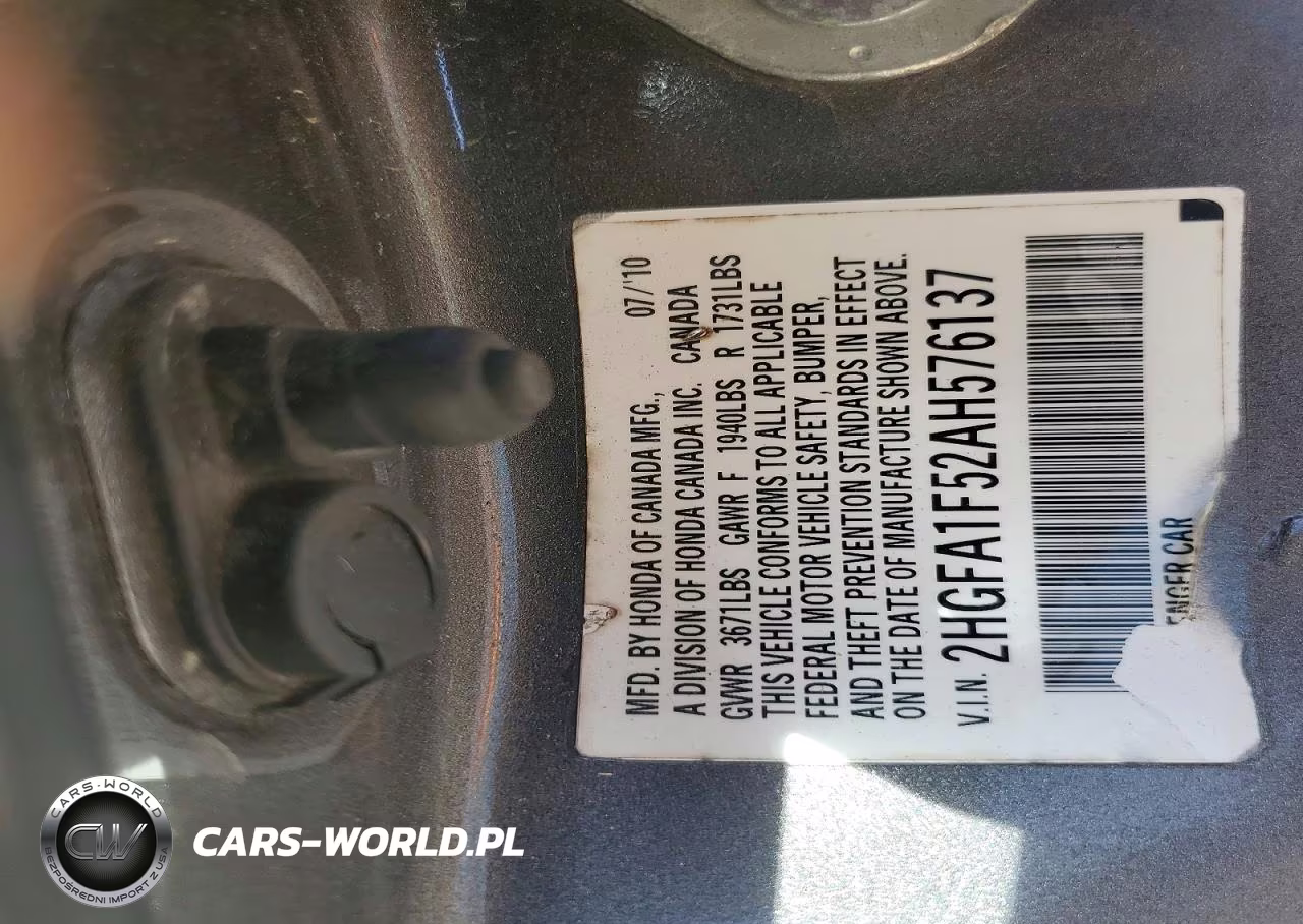 2010 Honda Civic Lx VIN:2HGFA1F52AH576137 - 13