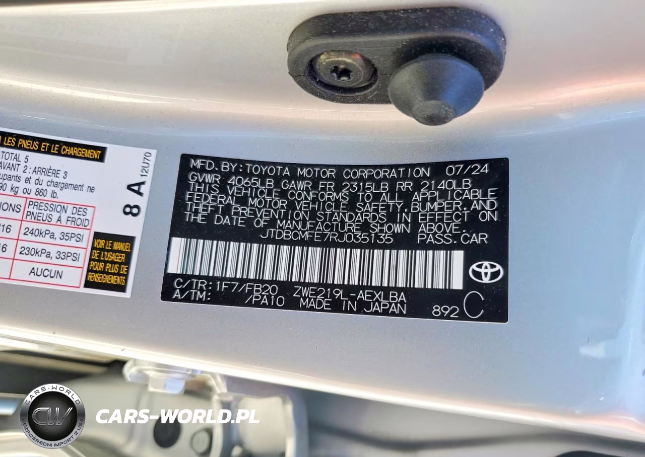 2024 Toyota Corolla Hybrid Le VIN:JTDBCMFE7RJ035135 - 12