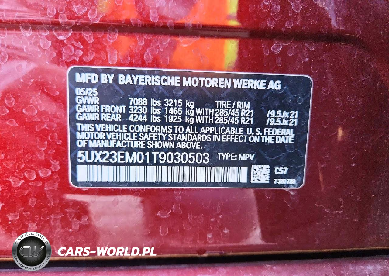 2026 BMW X7 xDrive40I VIN:5UX23EM01T9030503 - 14