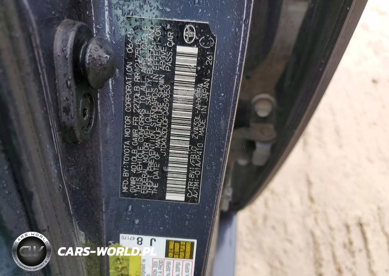 2015 Toyota Prius Two VIN:JTDKN3DU0F0459353 - 12