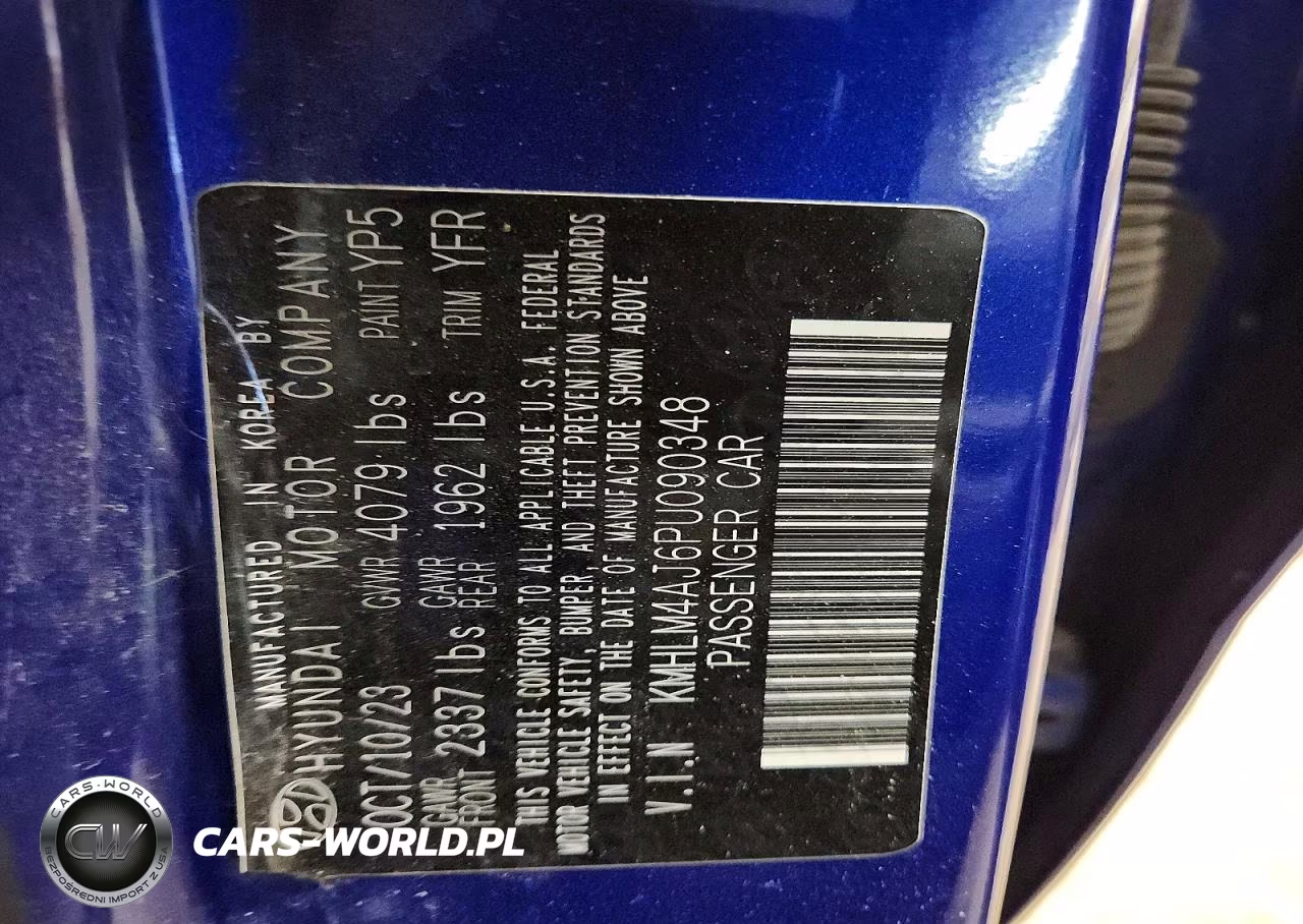 2023 Hyundai Elantra Blue VIN:KMHLM4AJ6PU090348 - 12