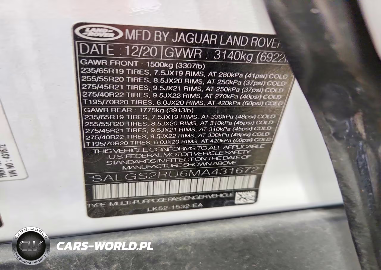 2021 Land Rover Range Rover Hse Westminster Edition VIN:SALGS2RU6MA431672 - 13