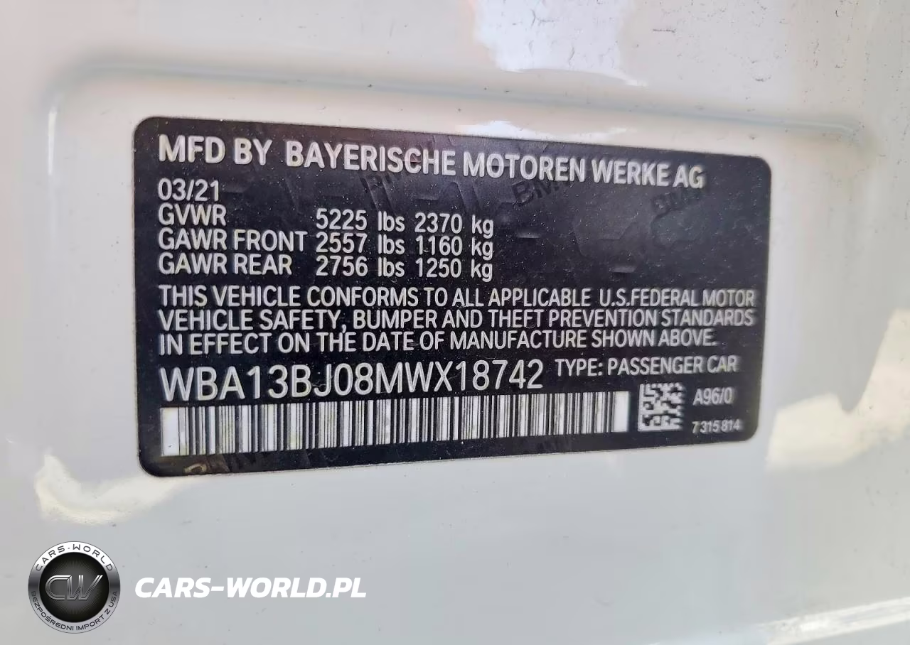 2021 BMW 530 Xi VIN:WBA13BJ08MWX18742 - 13