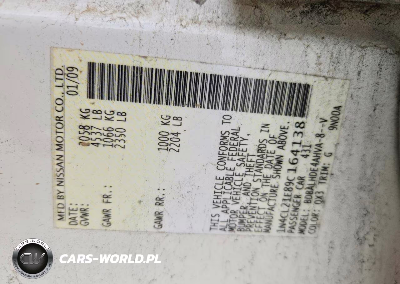 2009 Nissan Altima Hybrid VIN:1N4CL21E89C164138 - 13