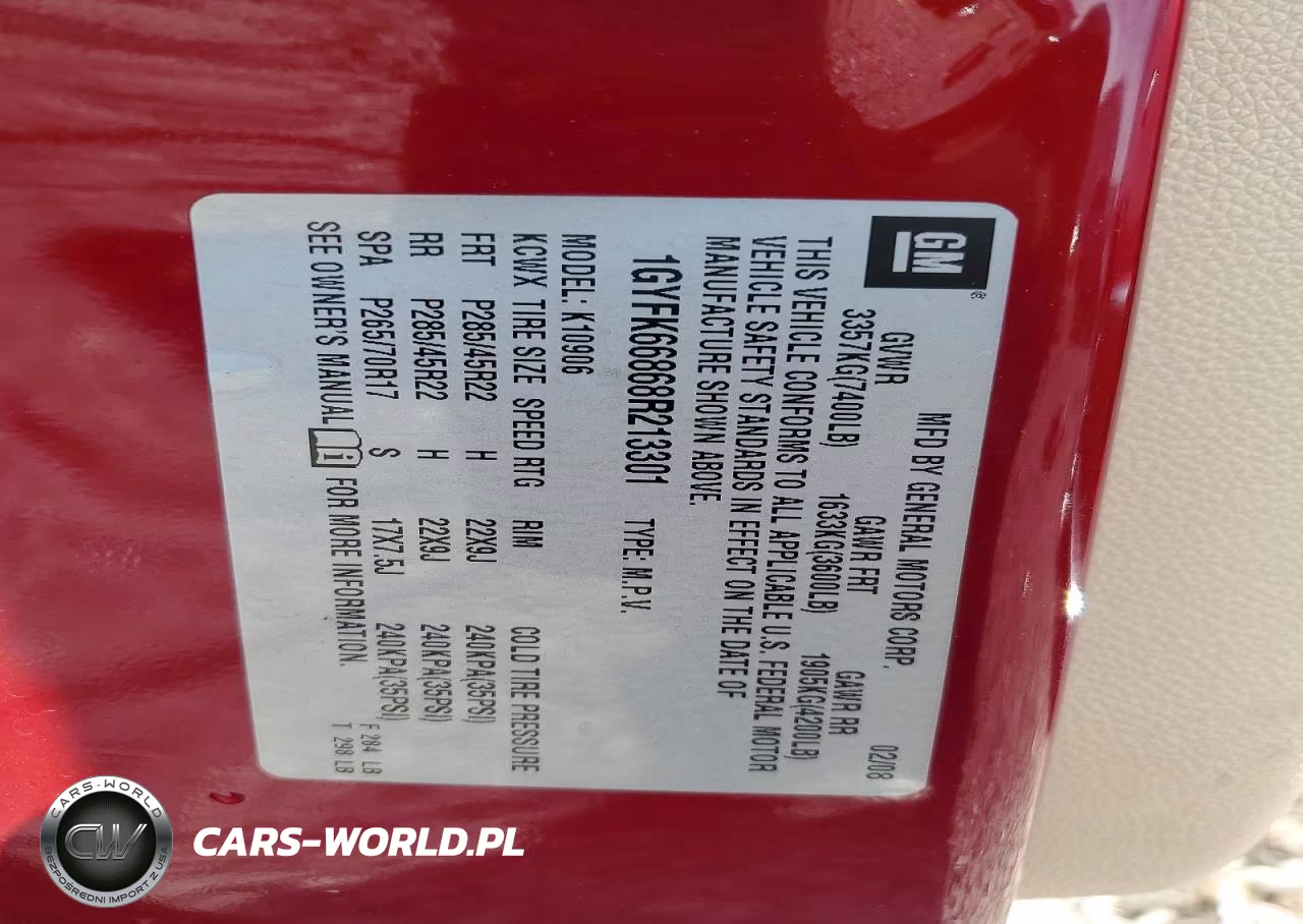 2008 Cadillac Escalade Esv VIN:1GYFK66868R213301 - 13