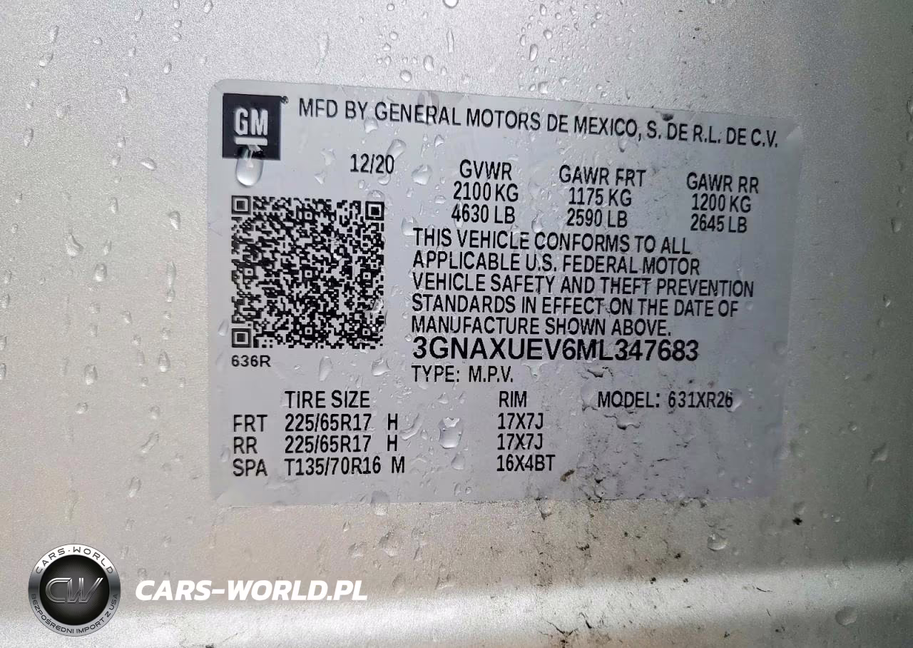 2021 Chevrolet Equinox Lt VIN:3GNAXUEV6ML347683 - 12