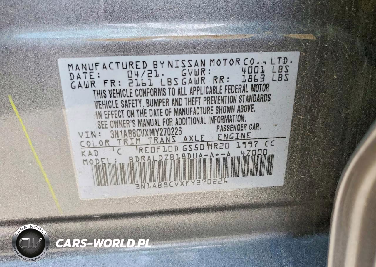 2021 Nissan Sentra Sv VIN:3N1AB8CVXMY270226 - 12