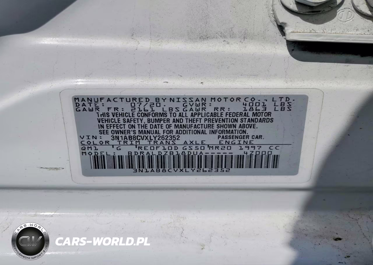 2020 Nissan Sentra Sv VIN:3N1AB8CVXLY262352 - 12