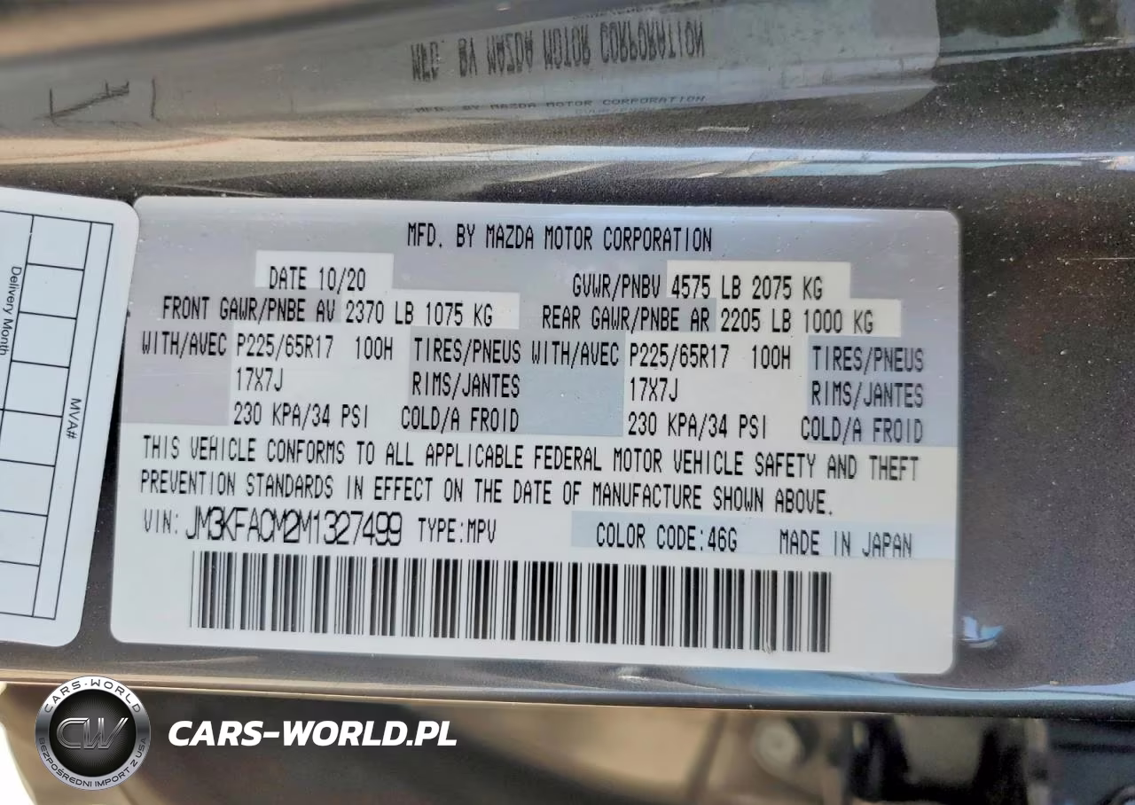 2021 Mazda Cx-5 Touring VIN:JM3KFACM2M1327499 - 14