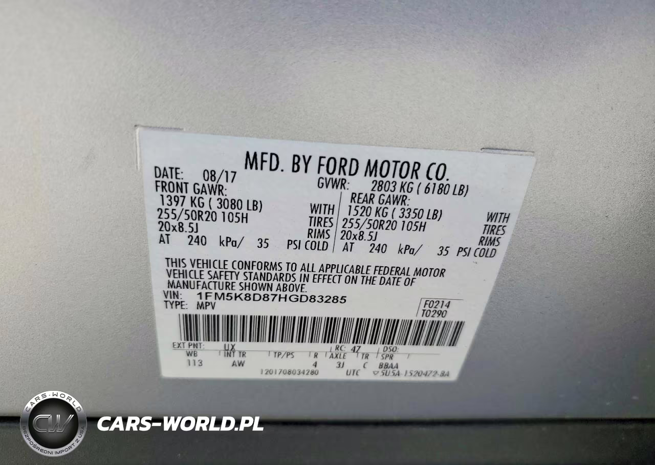 FORD EXPLORER X VIN:1FM5K8D87HGD83285 - 13