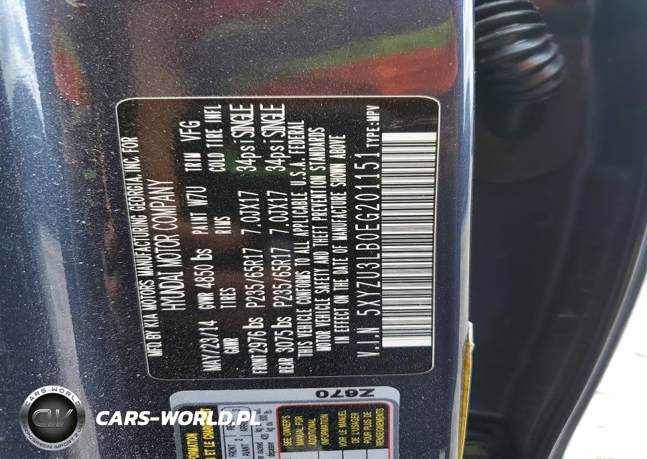 2014 Hyundai Santa Fe Sport 2.4L VIN:5XYZU3LB0EG201151 - 14
