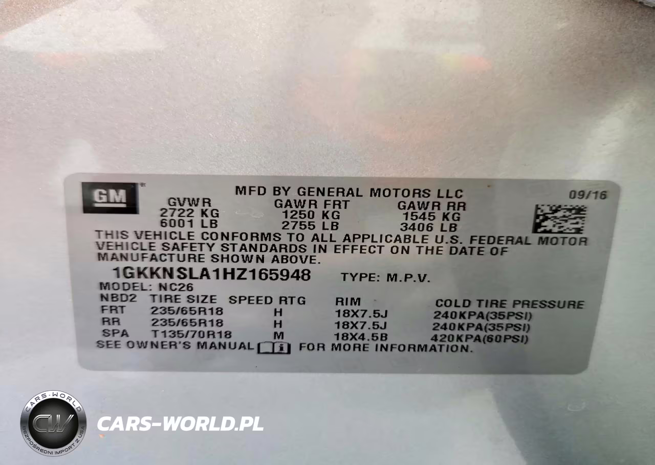 2017 GMC Acadia Sle VIN:1GKKNSLA1HZ165948 - 14