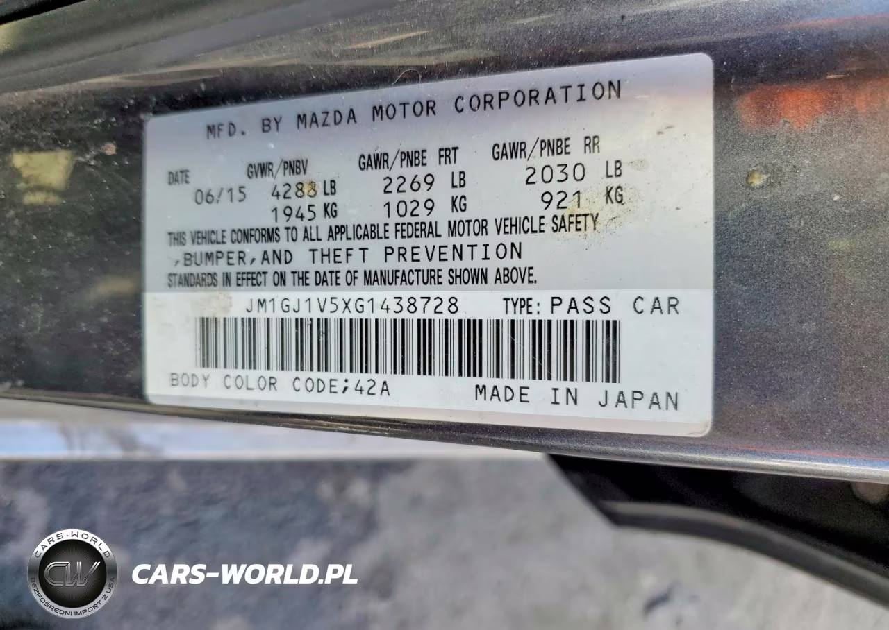 2016 Mazda 6 Touring VIN:JM1GJ1V5XG1438728 - 12