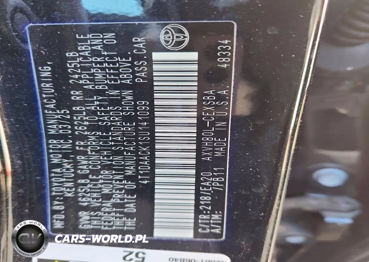 2025 Toyota Camry Se VIN:4T1DAACK1SU141099 - 12