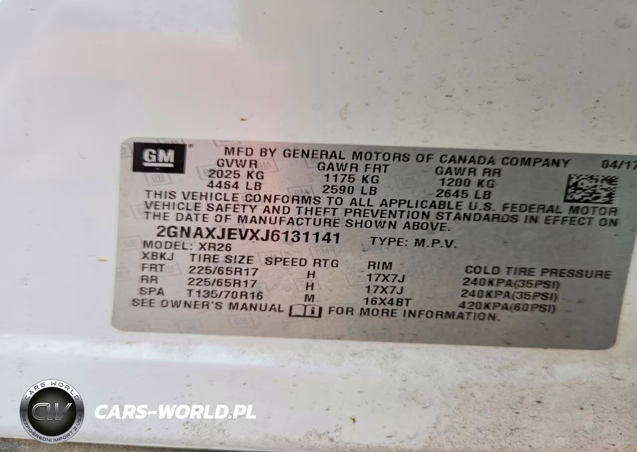 2018 Chevrolet Equinox Lt VIN:2GNAXJEVXJ6131141 - 13