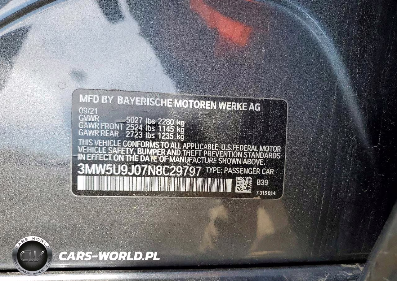 2022 BMW M340Xi VIN:3MW5U9J07N8C29797 - 12