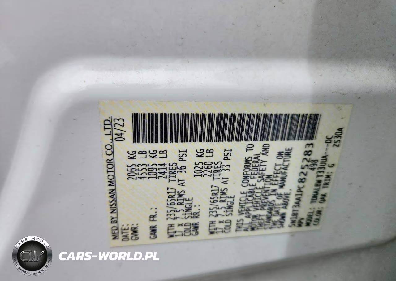 2023 Nissan Rogue S VIN:5N1BT3AA1PC825283 - 14