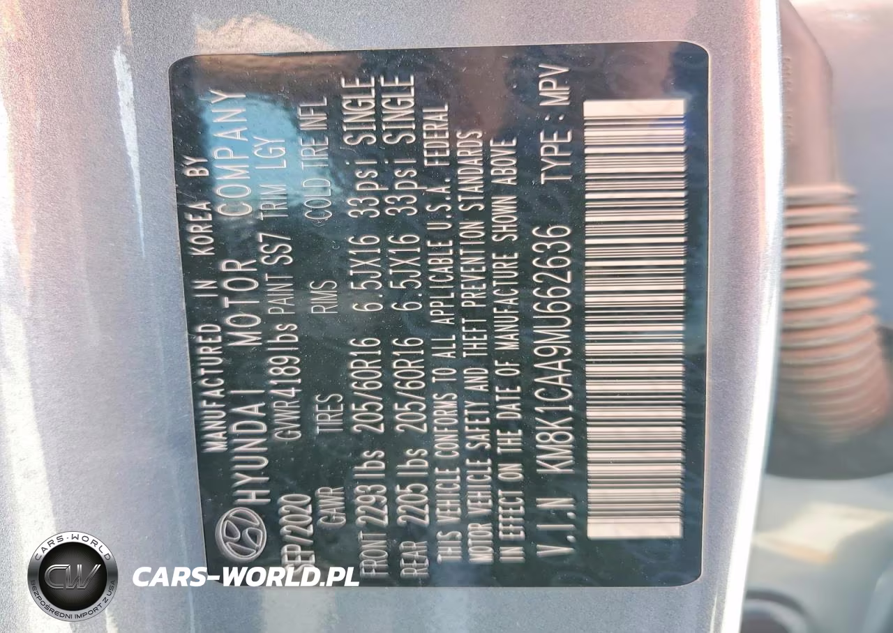 2021 Hyundai Kona VIN:KM8K1CAA9MU662636 - 12