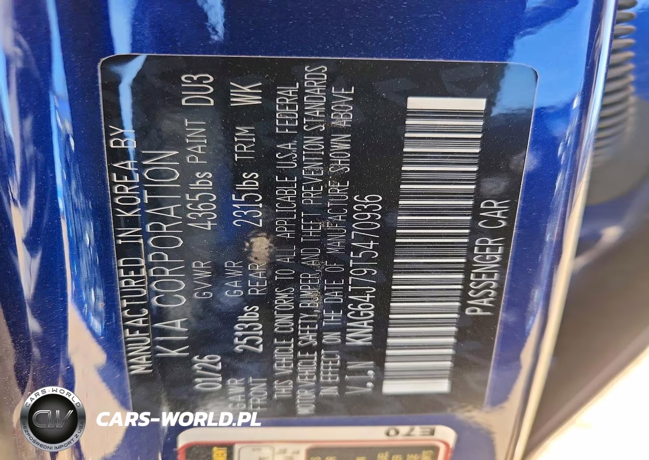 2026 Kia K5 Gt Line VIN:KNAG64J79T5470936 - 13