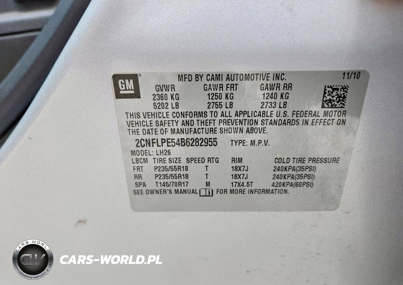 2011 Chevrolet Equinox Lt VIN:2CNFLPE54B6282955 - 13