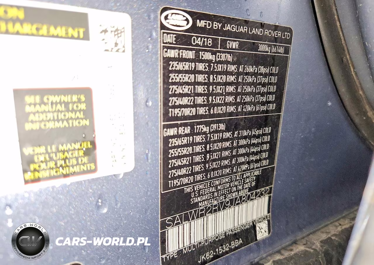 2018 Land Rover Range Rover Sport Hse VIN:SALWR2RV9JA804232 - 13
