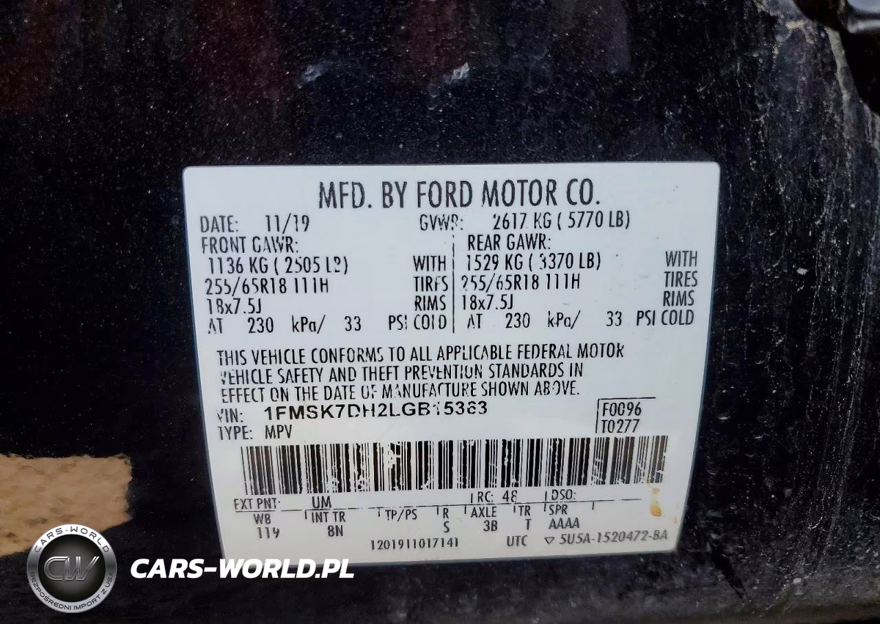 2020 Ford Explorer Xlt VIN:1FMSK7DH2LGB15363 - 13