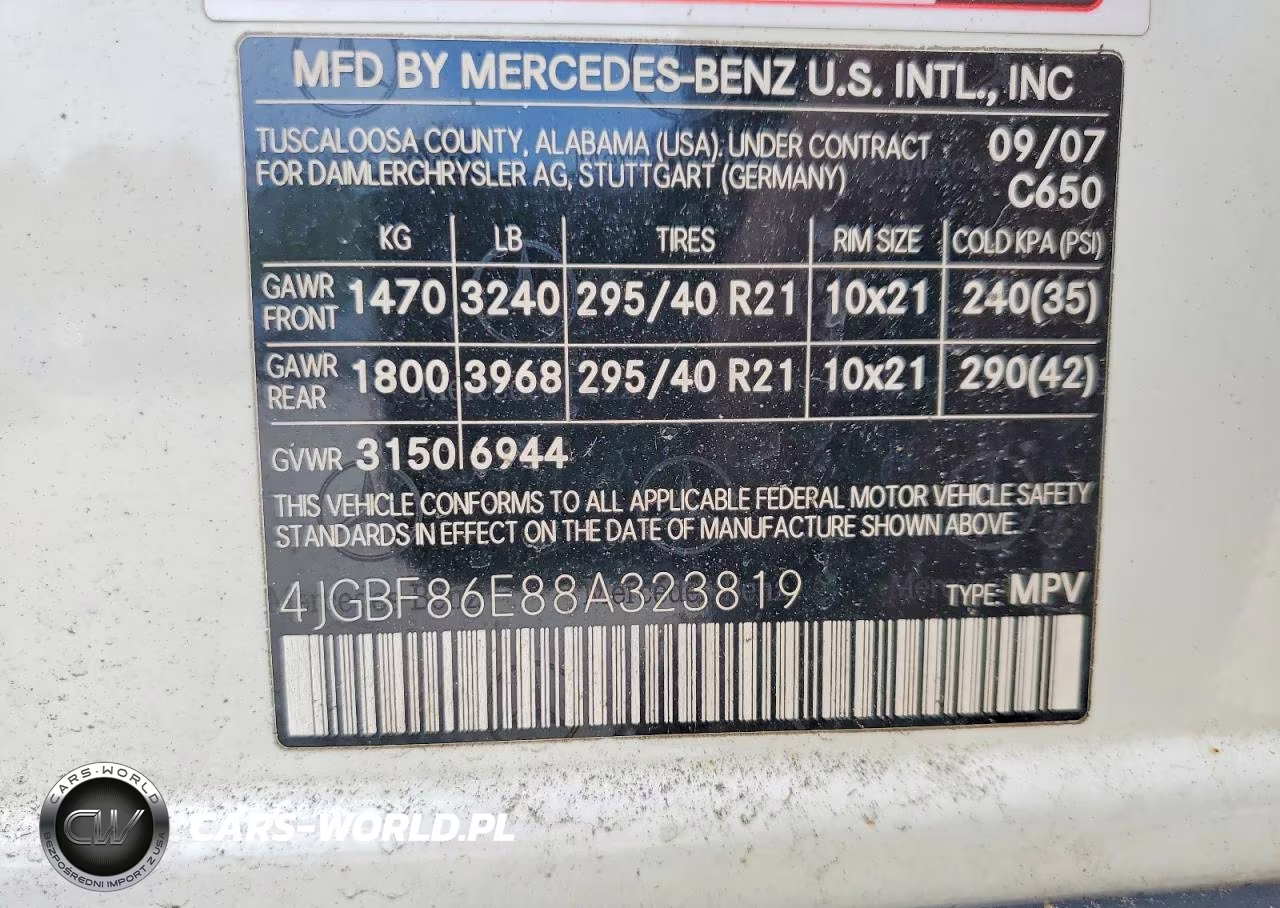 2008 Mercedes-Benz Gl 550 4Matic VIN:4JGBF86E88A323819 - 13