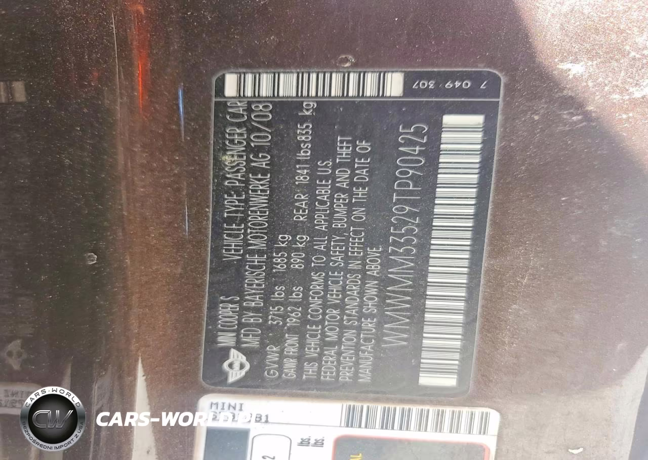 2009 Mini Cooper S Clubman VIN:WMWMM33529TP90425 - 12