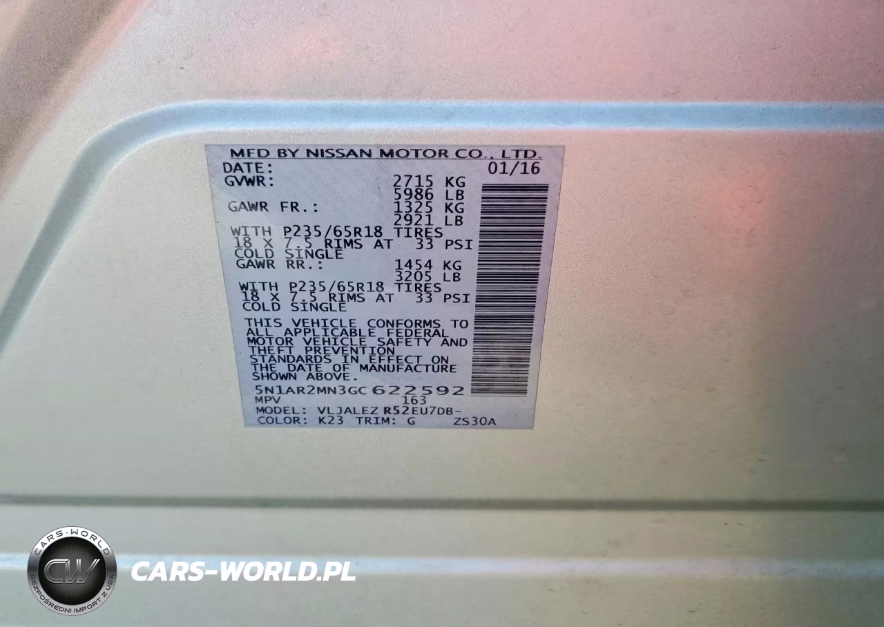 2016 Nissan Pathfinder Sv VIN:5N1AR2MN3GC622592 - 13
