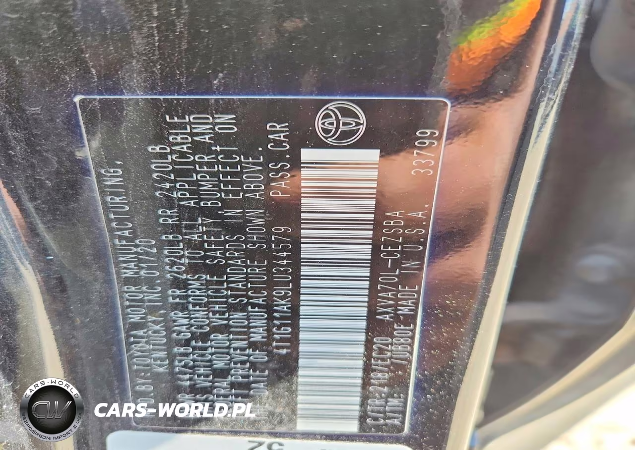 2020 Toyota Camry Se Nightshade VIN:4T1G11AK9LU344579 - 12