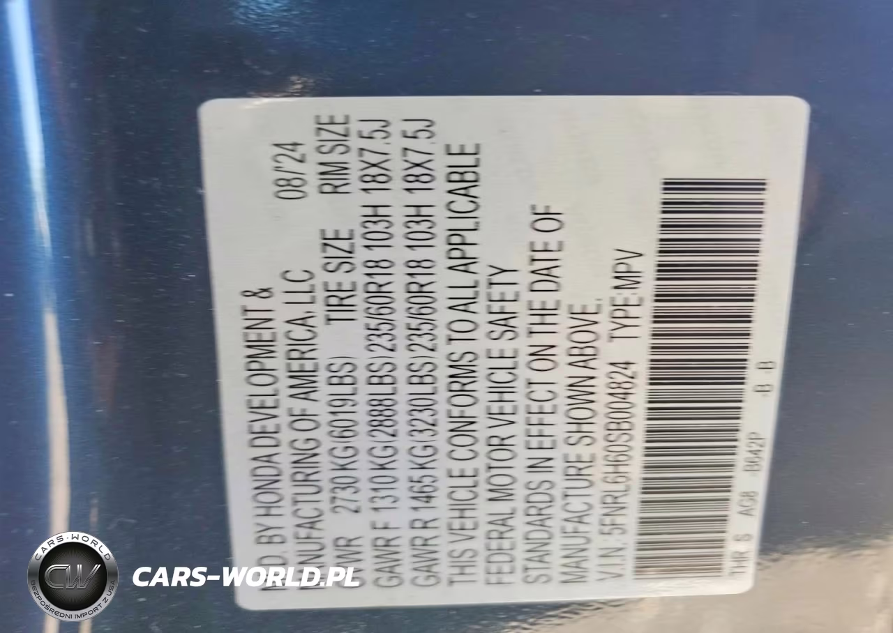 2025 Honda Odyssey Exl VIN:5FNRL6H60SB004824 - 13