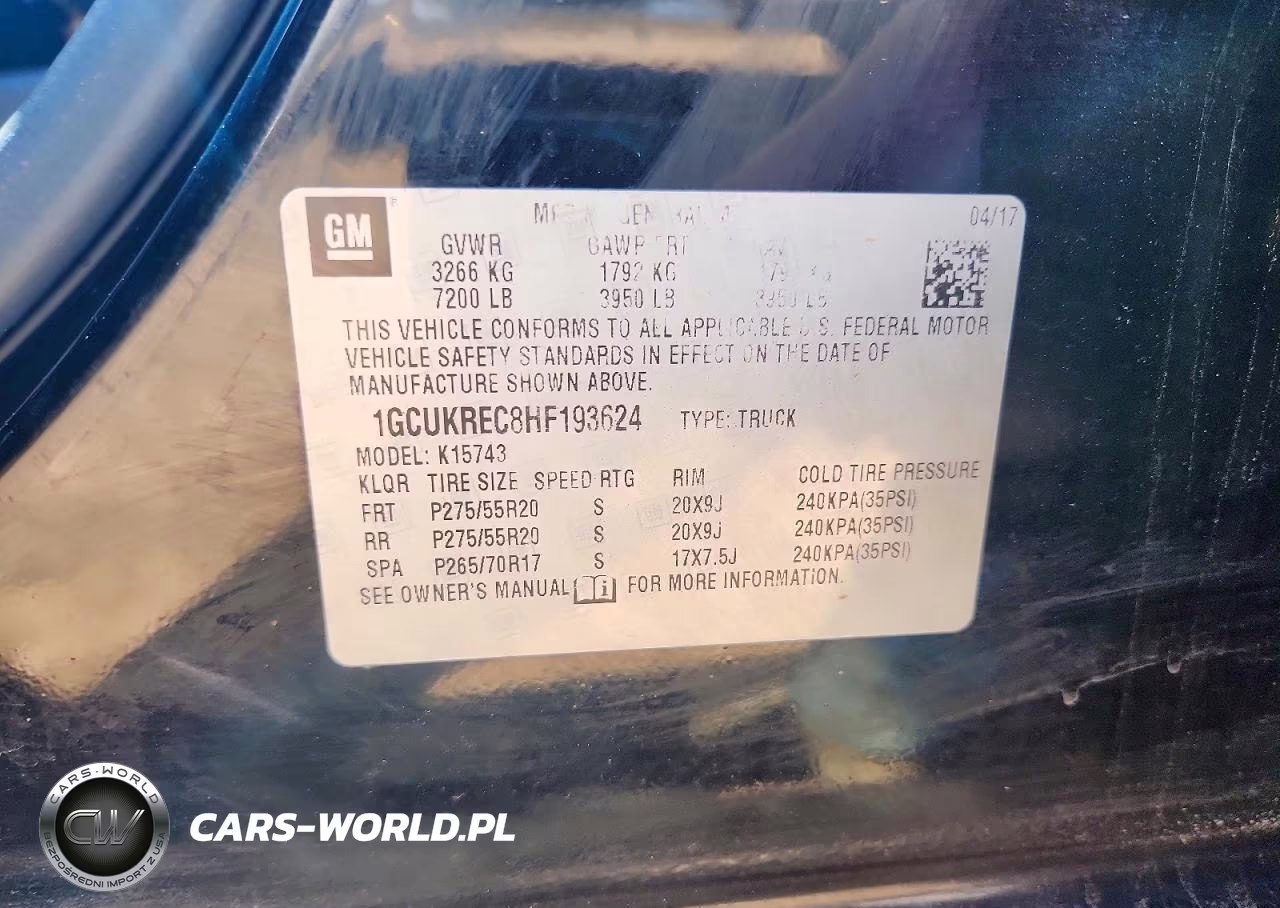 2017 Chevrolet Silverado K1500 Lt VIN:1GCUKREC8HF193624 - 12