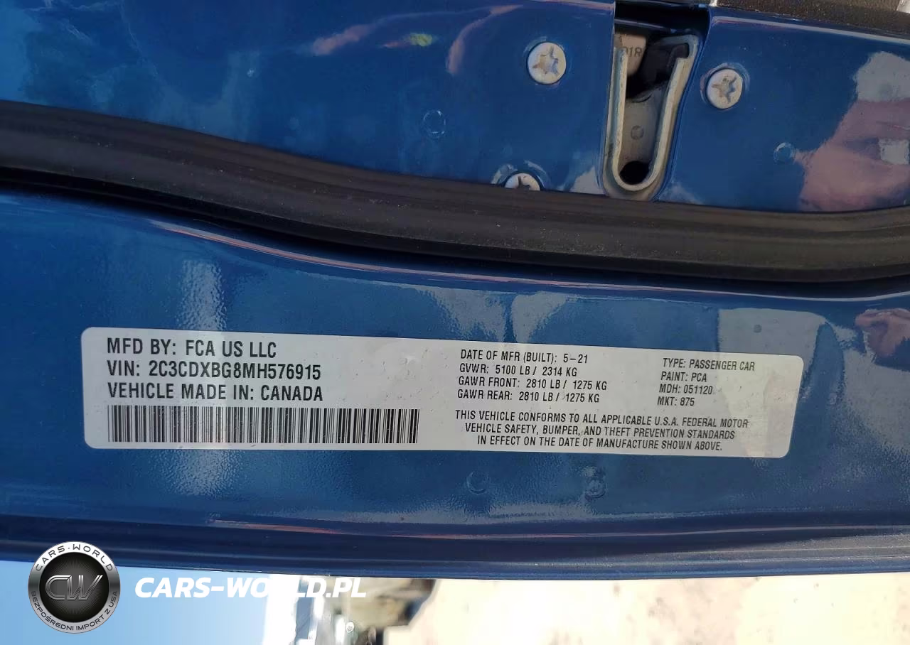 2021 Dodge Charger VIN:2C3CDXBG8MH576915 - 12
